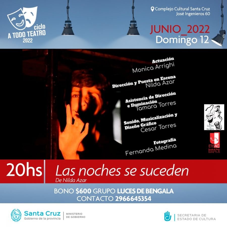 En el ciclo “A Todo Teatro” se presentará la obra "Las noches se suceden"