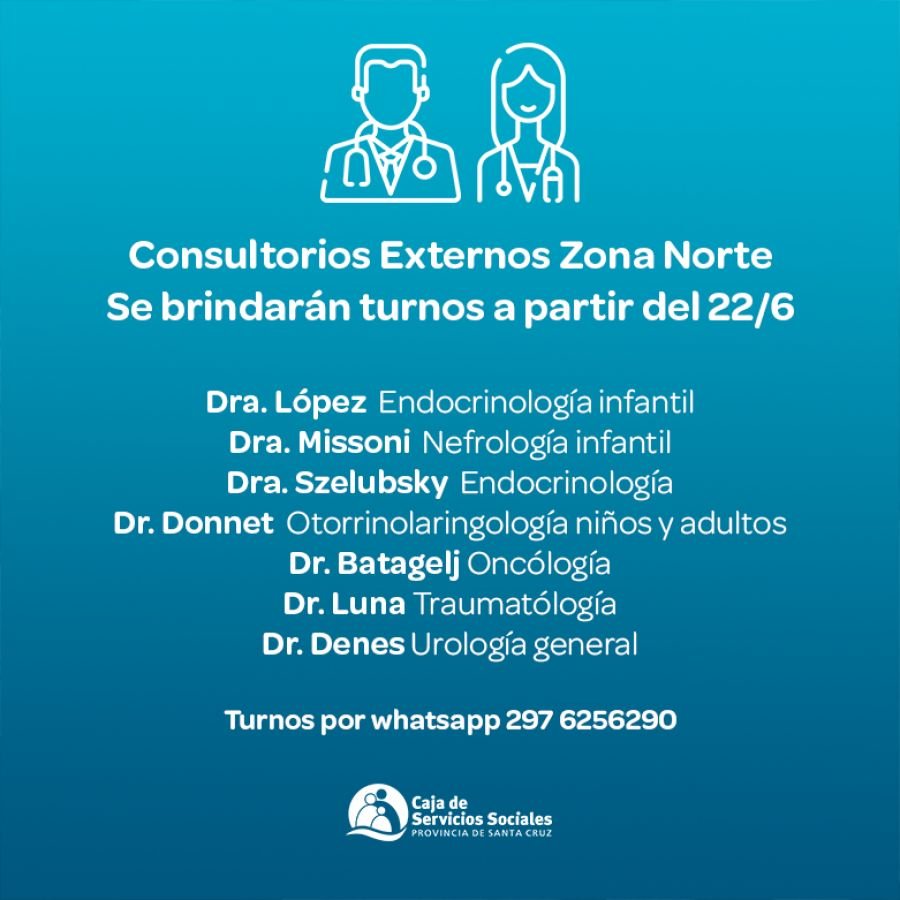Caja de Servicios Sociales: Siete especialistas itinerantes brindarán atención en Caleta Olivia