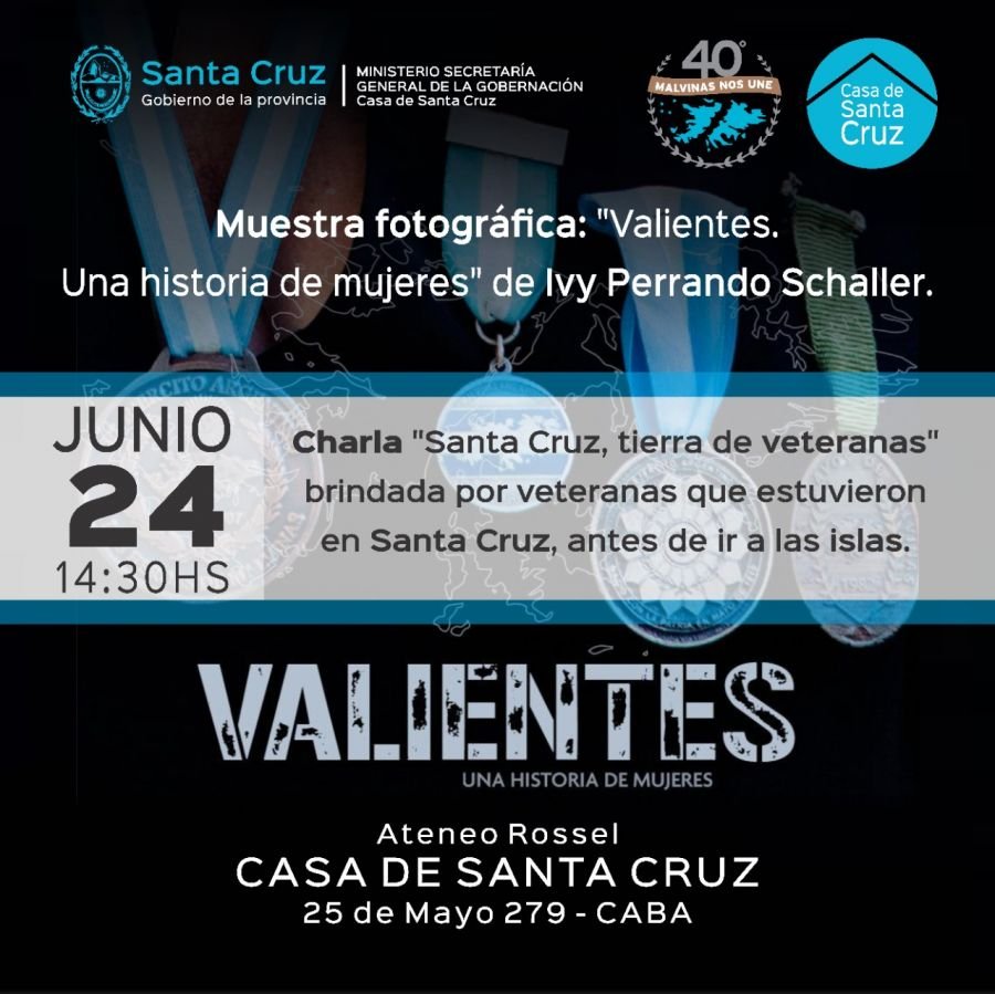 Se inaugurarán las muestras “Valientes, una historia de mujeres” y “Santa Cruz, tierra de veteranas”