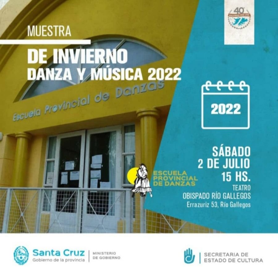 Invitan a la Muestra de Invierno 2022 de la Escuela Provincial de Danzas