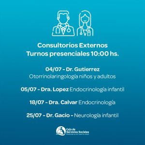 Caja de Servicios Sociales: Brindarán turnos presenciales para especialistas itinerantes en Río Gallegos