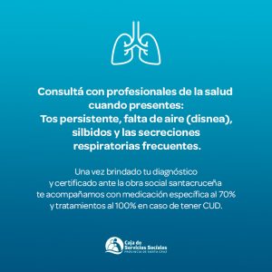 La Caja de Servicios Sociales acompaña a 1.494 pacientes con EPOC e insuficiencia pulmonar