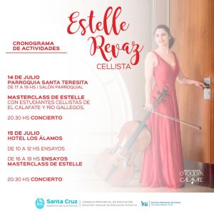 La destacada cellista Estelle Revaz brindará un Concierto de Música de Cámara en El Calafate