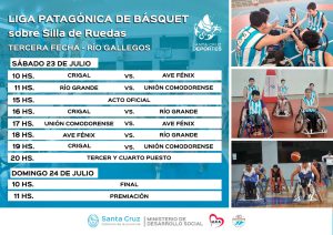 Se realizará un nuevo encuentro de la Liga Patagónica de Básquet sobre silla de ruedas