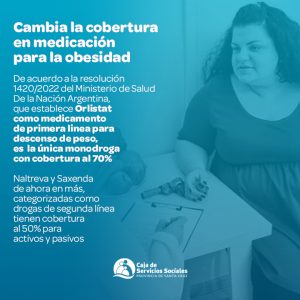 Caja de Servicios Sociales: Cambia la cobertura en medicación para la obesidad