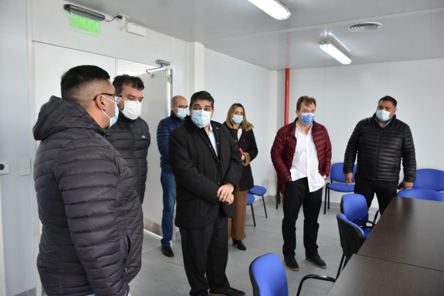 Avanza la obra del hospital modular de Caleta Olivia