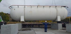 La Obra de Almacenamiento de Gas ya cuenta con el montaje de dos tanques en Los Antiguos