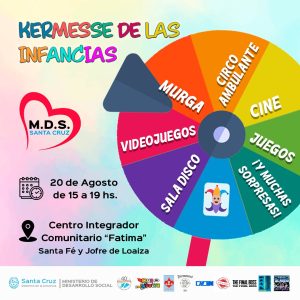 #MesDeLaInfancia: Desarrollo Social organizó propuestas en distintas localidades de Santa Cruz