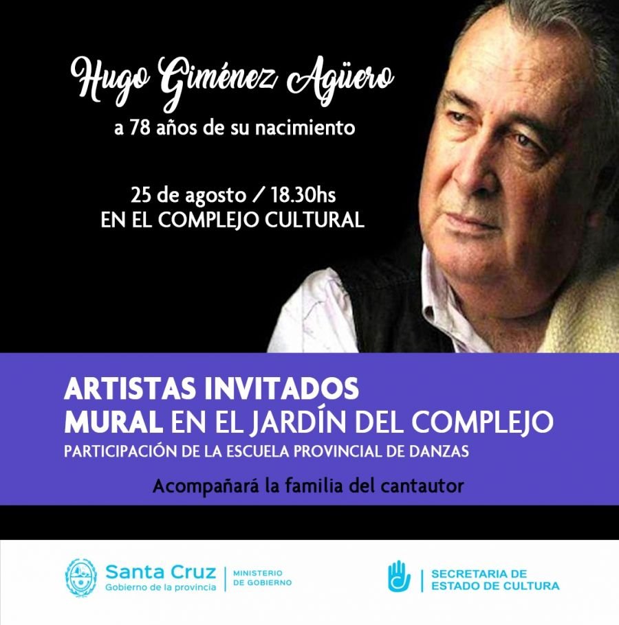 Se realizará homenaje a Hugo Giménez Agüero