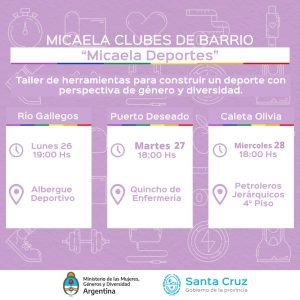 Se realizará capacitación de Ley Micaela para medios de comunicación y clubes deportivos