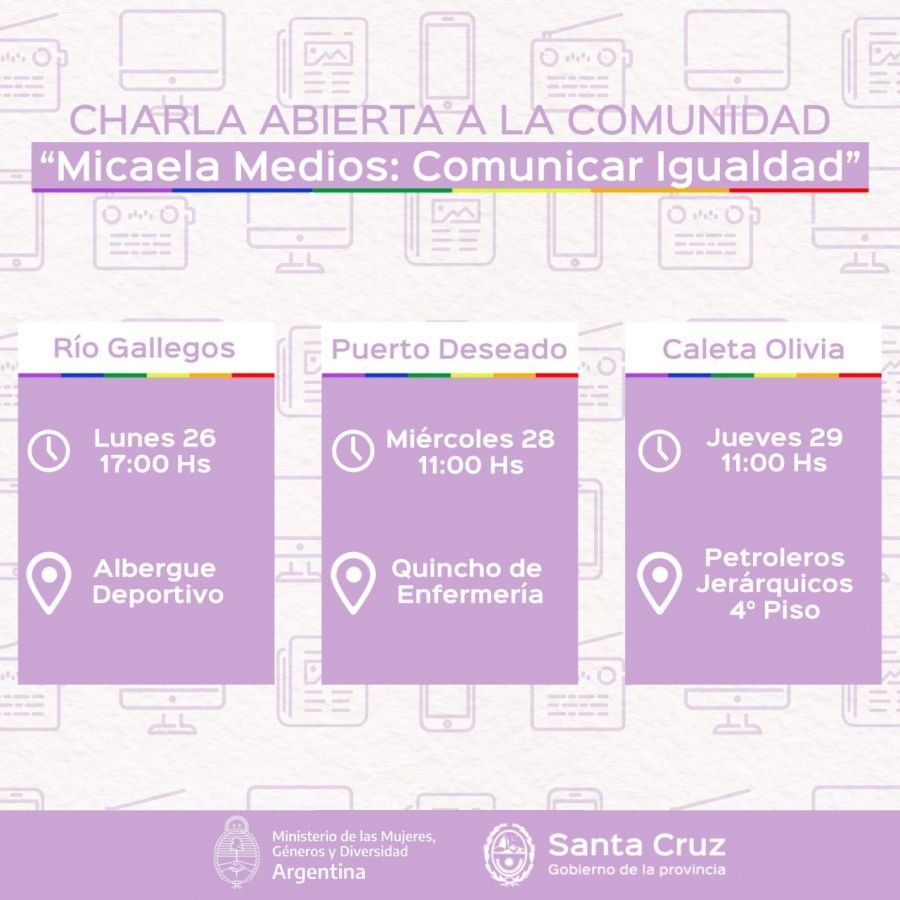 Se realizará capacitación de Ley Micaela para medios de comunicación y clubes deportivos