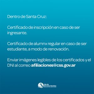 La CSS recuerda cómo ser parte de la obra social siendo estudiante mayor de 21 años