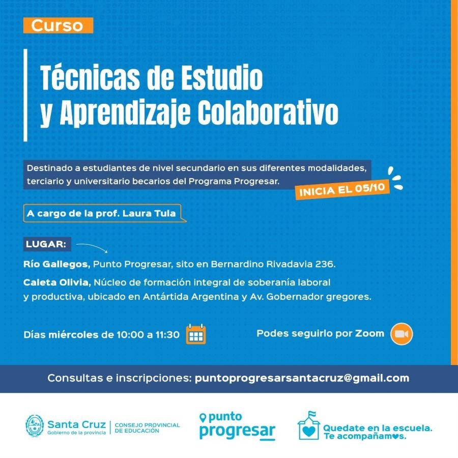 Llevarán adelante una nueva instancia de formación en el Punto Progresar