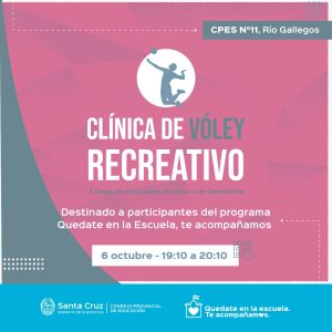 Invitan a participar de una Clínica de “Vóley Recreativo”