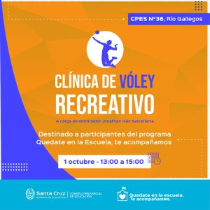 Invitan a participar de una Clínica de “Vóley Recreativo”