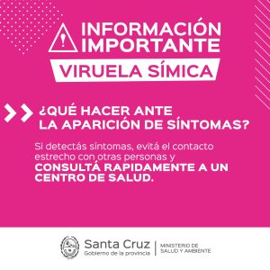 Confirman el segundo caso positivo de Viruela Símica en Santa Cruz