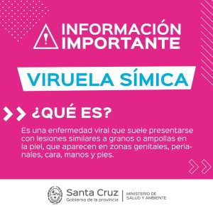 Confirman el segundo caso positivo de Viruela Símica en Santa Cruz