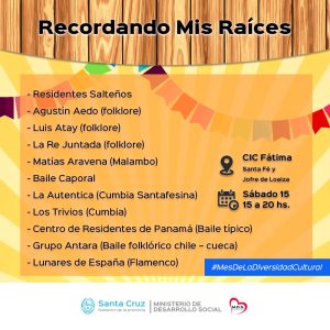 Este sábado se realiza la jornada “Recordando Mis Raíces”