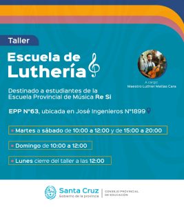 Educación retomó el Taller Escuela de Luthería a cargo Matías Cara