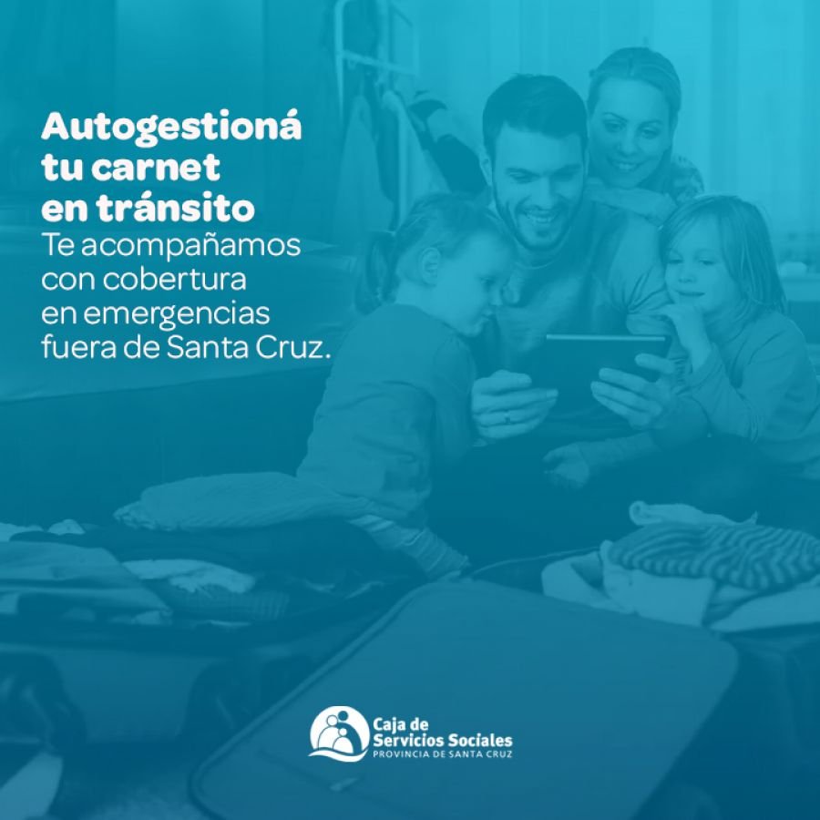 Afiliadxs de la Caja de Servicios Sociales pueden autogestionar su carnet en tránsito