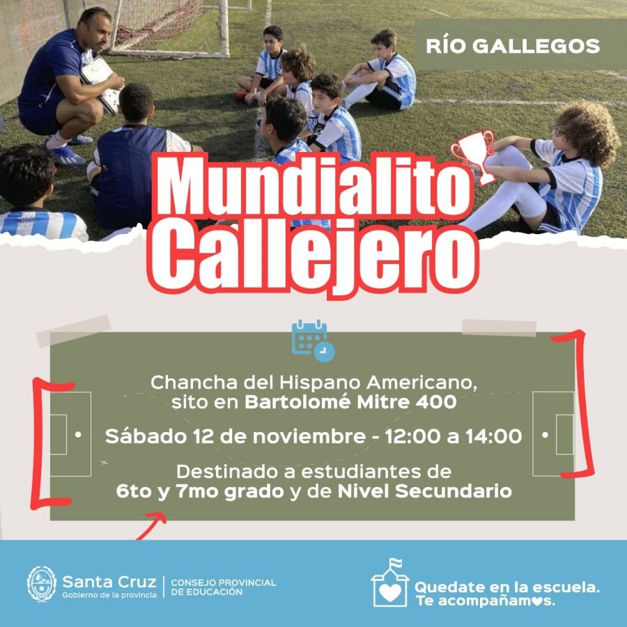 Invitan a participar de la propuesta “Mundialito Callejero”