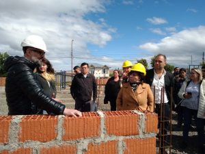Visitaron la obra de la Escuela Industrial en Procesos Energéticos de 28 de Noviembre
