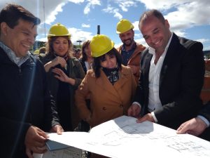 Visitaron la obra de la Escuela Industrial en Procesos Energéticos de 28 de Noviembre