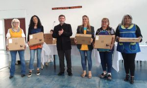 Se concretó la entrega de notebooks de primera generación a instituciones educativas de Caleta Olivia