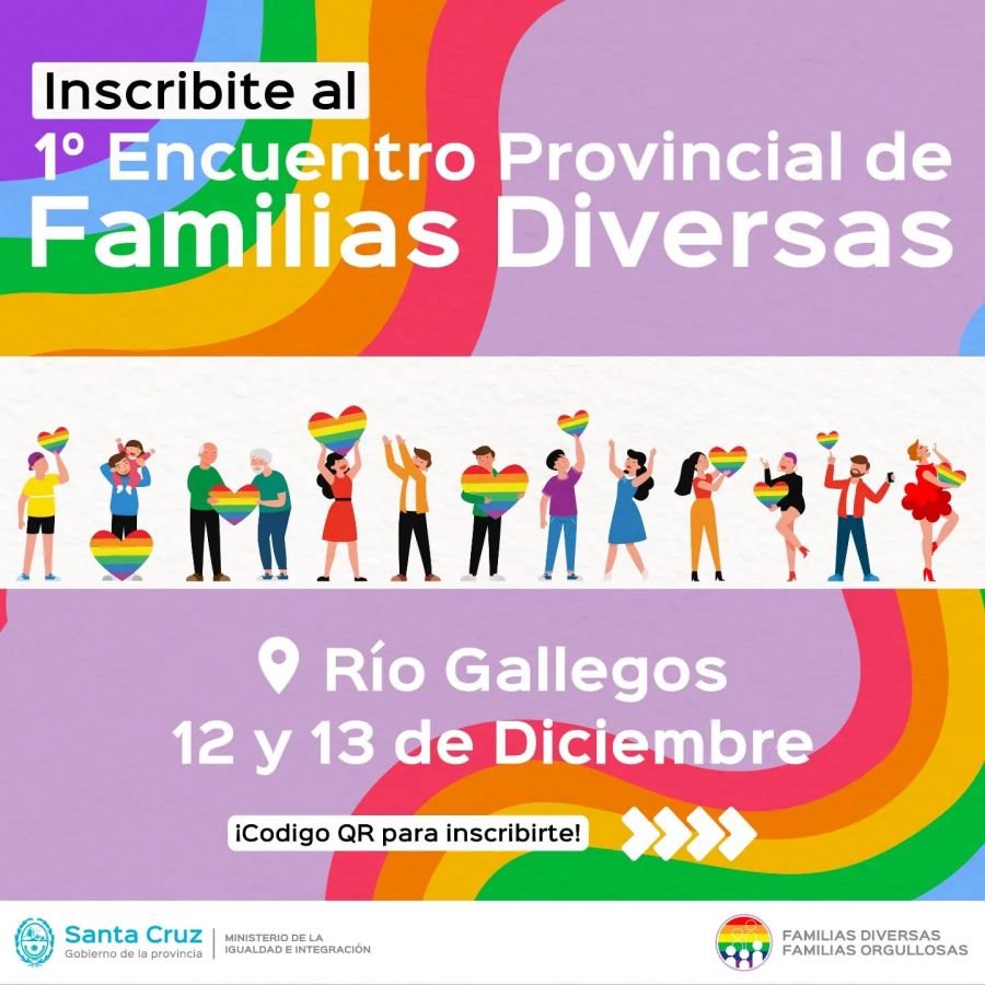 Se realizará el Primer Encuentro Provincial de Familias Diversas en Santa Cruz