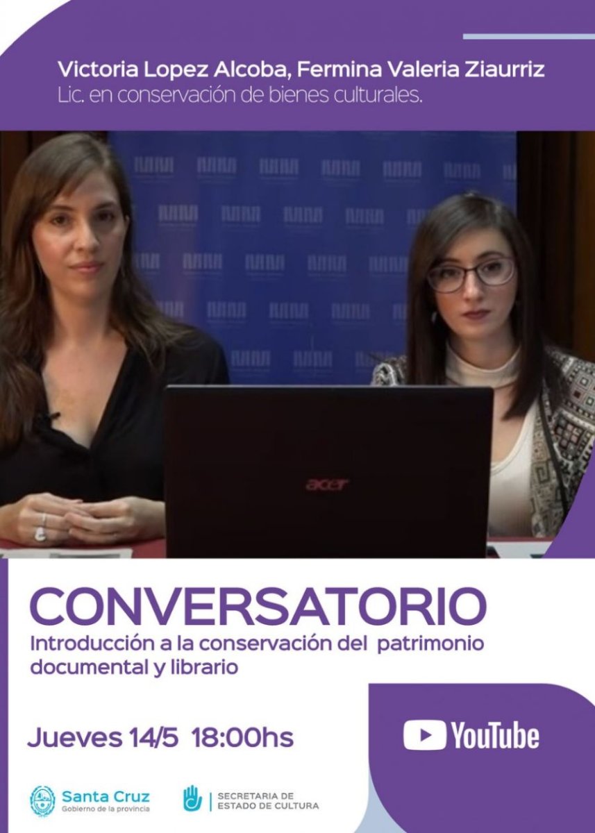Concretarán el conversatorio "Introducción a la Conservación del Patrimonio Documental y Librario"