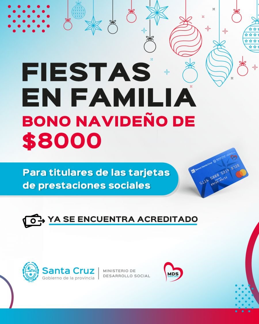 Comunicado: Bono navideño Tarjeta Social