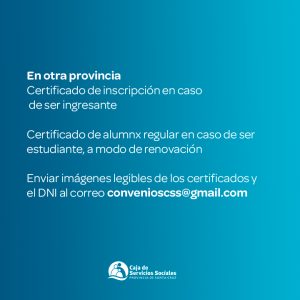 La Caja de Servicios Sociales recordó como acceder a la cobertura siendo estudiantes universitarios