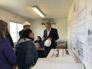Concretaron visita a la obra de la Escuela Industrial en Procesos Energéticos de 28 de Noviembre
