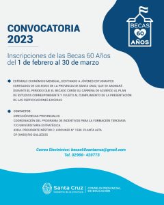 Becas 60 Años 2023: Conocé los requisitos y hasta cuándo tenés tiempo para postularte