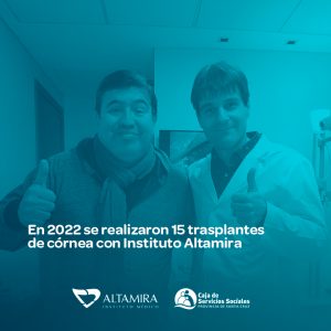 La Caja de Servicios Sociales gestionó 15 trasplantes de córnea con el Instituto Altamira en 2022