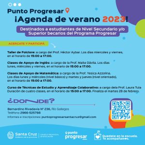 Punto Progresar: Continúan las actividades en la sede de Río Gallegos