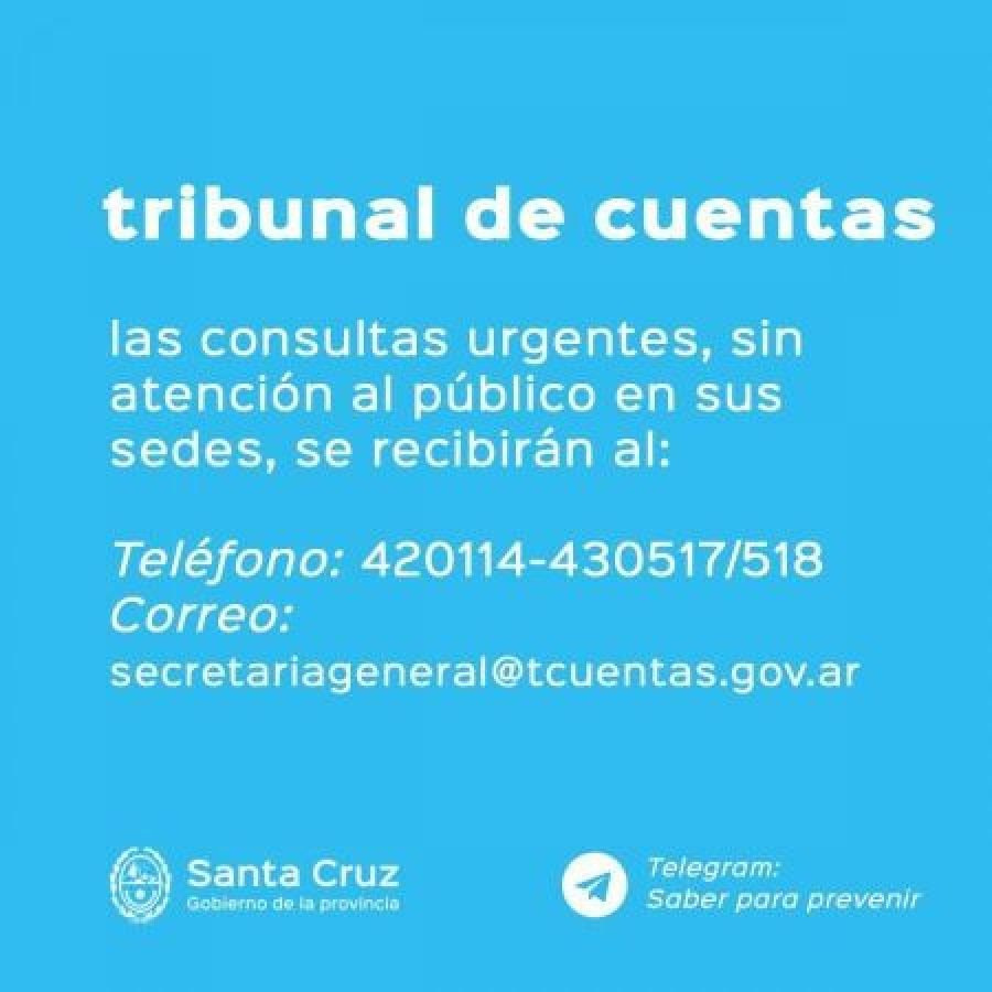 Comunicado del Tribunal de Cuentas