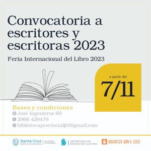 Comenzó la cuenta regresiva para escritores y escritoras que quieran ser parte de la Feria Internacional del Libro 2023