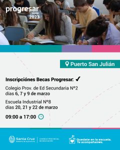 Avanzan con las jornadas de inscripción a Becas Progresar 2023 en distintas localidades de la provincia