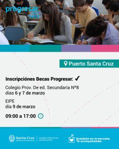 Avanzan con las jornadas de inscripción a Becas Progresar 2023 en distintas localidades de la provincia