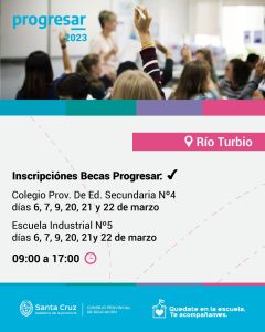 Avanzan con las jornadas de inscripción a Becas Progresar 2023 en distintas localidades de la provincia