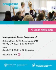 Avanzan con las jornadas de inscripción a Becas Progresar 2023 en distintas localidades de la provincia