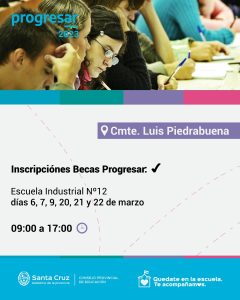 Avanzan con las jornadas de inscripción a Becas Progresar 2023 en distintas localidades de la provincia