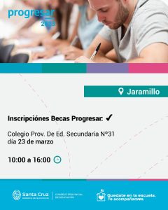 Avanzan con las jornadas de inscripción a Becas Progresar 2023 en distintas localidades de la provincia
