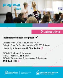 Avanzan con las jornadas de inscripción a Becas Progresar 2023 en distintas localidades de la provincia