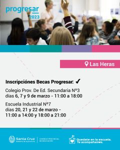 Avanzan con las jornadas de inscripción a Becas Progresar 2023 en distintas localidades de la provincia