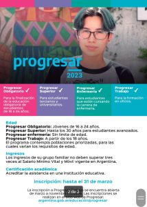 Nueva instancia del operativo de inscripción masiva a las Becas Progresar 2023