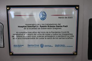 Salud realizó un reconocimiento a la comunidad de Gobernador Gregores a tres años de pandemia