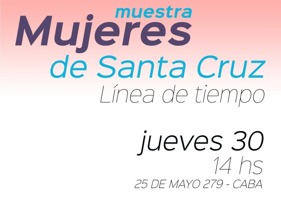 Se exhibirá la Muestra histórica “Mujeres de Santa Cruz. Línea de Tiempo”  en la Casa de Santa Cruz