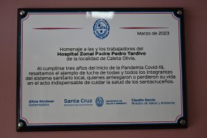 Se realizó homenaje a la comunidad de Caleta Olivia